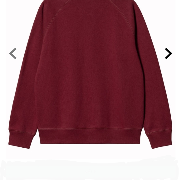 Carhartt Work In Progress WIP Chase Crew Sweatshirt Corvina Burgundy Oxblood XXL - Picture 11 of 11